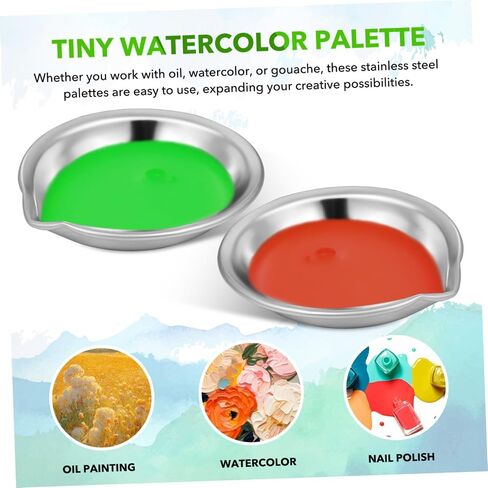 jojofuny 18Pcs Paint Mixing Palette Small Trays for Watercolor and Oil Compact Design for Artists and Versatile Mixing Pans with Smooth Edges in Saudi Arabia
