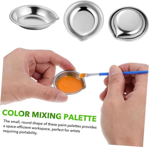 jojofuny 18Pcs Paint Mixing Palette Small Trays for Watercolor and Oil Compact Design for Artists and Versatile Mixing Pans with Smooth Edges in Saudi Arabia