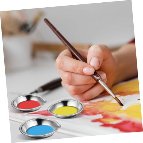 jojofuny 18Pcs Paint Mixing Palette Small Trays for Watercolor and Oil Compact Design for Artists and Versatile Mixing Pans with Smooth Edges in Saudi Arabia