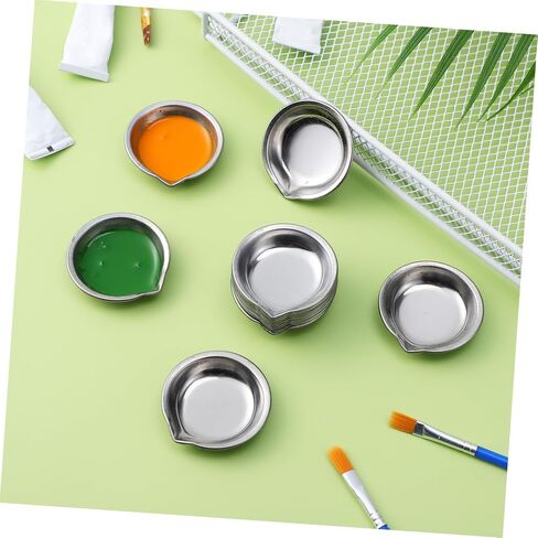 jojofuny 18Pcs Paint Mixing Palette Small Trays for Watercolor and Oil Compact Design for Artists and Versatile Mixing Pans with Smooth Edges in Saudi Arabia
