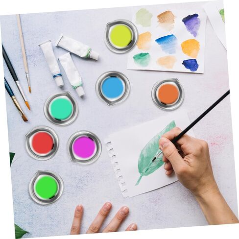 jojofuny 18Pcs Paint Mixing Palette Small Trays for Watercolor and Oil Compact Design for Artists and Versatile Mixing Pans with Smooth Edges in Saudi Arabia