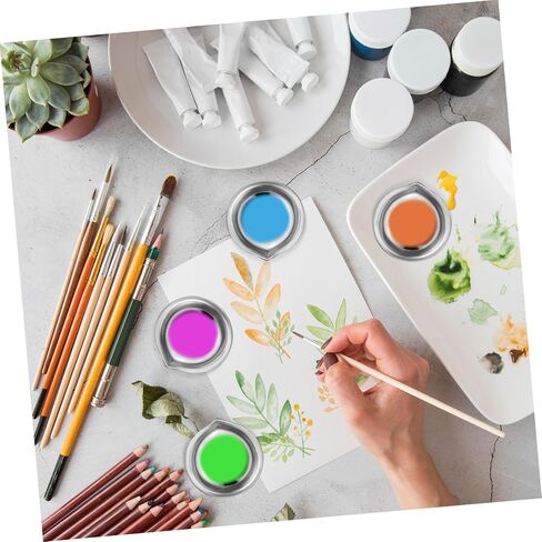 jojofuny 18Pcs Paint Mixing Palette Small Trays for Watercolor and Oil Compact Design for Artists and Versatile Mixing Pans with Smooth Edges in Saudi Arabia