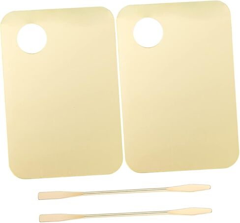 2ST 2SET Acrylic Makeup Mixup Palette Palette من لوحات المزج للأساس ومستحضرات التجميل من السهل تنظيف التصميم الخفيف للوزن لصالح in Kuwait