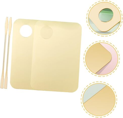 2ST 2SET Acrylic Makeup Mixup Palette Palette من لوحات المزج للأساس ومستحضرات التجميل من السهل تنظيف التصميم الخفيف للوزن لصالح in Kuwait