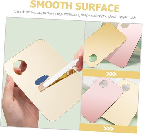 2ST 2SET Acrylic Makeup Mixup Palette Palette من لوحات المزج للأساس ومستحضرات التجميل من السهل تنظيف التصميم الخفيف للوزن لصالح in Kuwait