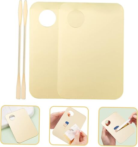 2ST 2SET Acrylic Makeup Mixup Palette Palette من لوحات المزج للأساس ومستحضرات التجميل من السهل تنظيف التصميم الخفيف للوزن لصالح in Kuwait