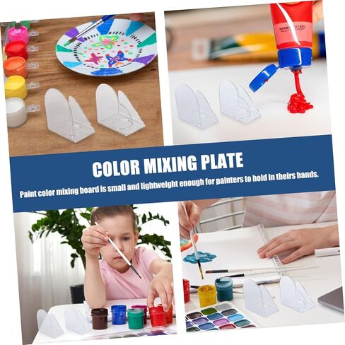 2pcs الطلاء الاكريليك مزج ألواح خلط الألوان خفيفة الوزن للفنانين سهلة نظيفة محمولة لحرف DIY المشاريع المائية الاستخدام المهني الاستخدام in Kuwait