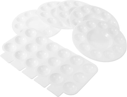 DOITOOL 10pcs Paint Trays for Boys and Girls Adults Fine Craftwork Palette Easy Cleaning for Watercolor Oil Paint in Saudi Arabia