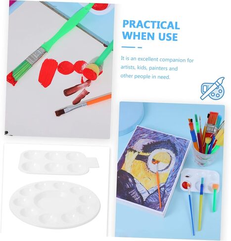 DOITOOL 10pcs Paint Trays for Boys and Girls Adults Fine Craftwork Palette Easy Cleaning for Watercolor Oil Paint in Saudi Arabia
