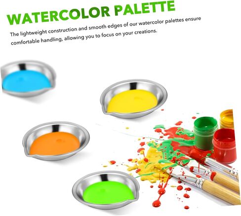 Homoyoyo 18Pcs Paint Mixing Palette Compact Design Tiny Watercolor Trays with Spout for Precision Pouring Durable Palette for Oil Painting and Art Projects in Saudi Arabia