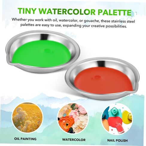 Homoyoyo 18Pcs Paint Mixing Palette Compact Design Tiny Watercolor Trays with Spout for Precision Pouring Durable Palette for Oil Painting and Art Projects in Saudi Arabia
