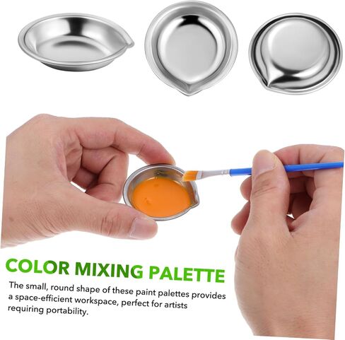 Homoyoyo 18Pcs Paint Mixing Palette Compact Design Tiny Watercolor Trays with Spout for Precision Pouring Durable Palette for Oil Painting and Art Projects in Saudi Arabia