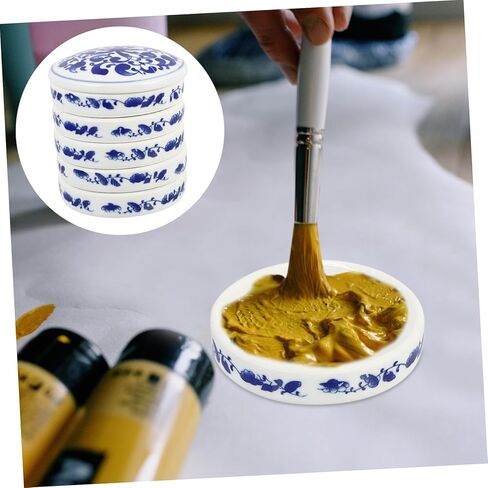 jojofuny 1Set Ceramic Color Mixing Tray for Watercolor Pigment Easy to Clean Painting Tool Portable Palette for Artists and DIY Crafts Present for Painting Lovers in Saudi Arabia