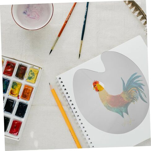 Transparent Acrylic Watercolor Paint Mixing Palette Oval Art Tray for Mixing Durable Drawing Tool Convenient Carrying and Storage for Artists in Saudi Arabia