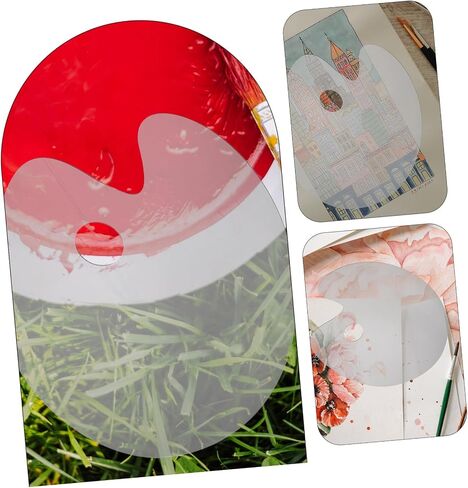 Transparent Acrylic Watercolor Paint Mixing Palette Oval Art Tray for Mixing Durable Drawing Tool Convenient Carrying and Storage for Artists in Saudi Arabia