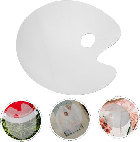 Transparent Acrylic Watercolor Paint Mixing Palette Oval Art Tray for Mixing Durable Drawing Tool Convenient Carrying and Storage for Artists in Saudi Arabia