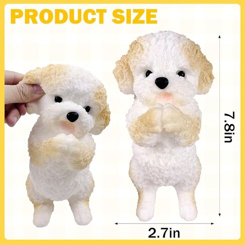 Hand Painted Dog Squishy Toys，Big Cute Ultra Soft Squeeze Fidget Toys for Stress Relief ,Kawaii Squishies Sticky Animal Toys for Adults Kids,Decompression Sensory Balls Toys for Autism (Teddy) in Saudi Arabia
