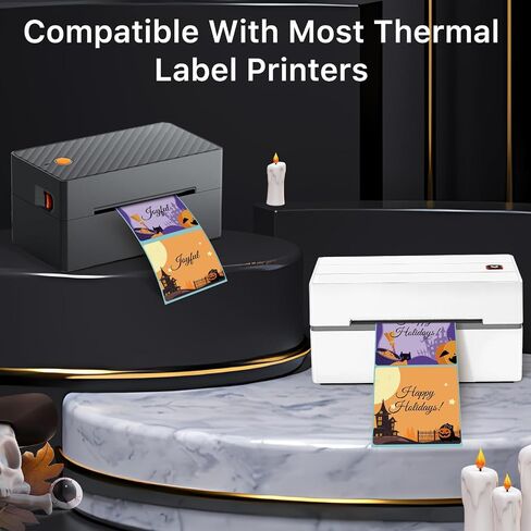 iEager Halloween 2 Inch Square Thermal Labels, Self-Adhesive Direct Thermal Label Stickers for Halloween Gifts, Home Decor, Name Tags, 300 Labels/Roll in Kuwait