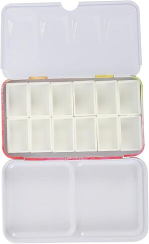 1Set Watercolor Mixing Box Empty Watercolor Palette with Compartments Durable for Acrylics Oil Painting for Artists Travel Use in Saudi Arabia