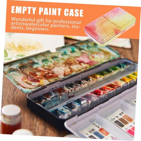 1Set Watercolor Mixing Box Empty Watercolor Palette with Compartments Durable for Acrylics Oil Painting for Artists Travel Use in Saudi Arabia
