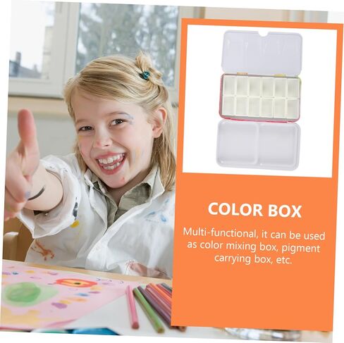 1Set Watercolor Mixing Box Empty Watercolor Palette with Compartments Durable for Acrylics Oil Painting for Artists Travel Use in Saudi Arabia