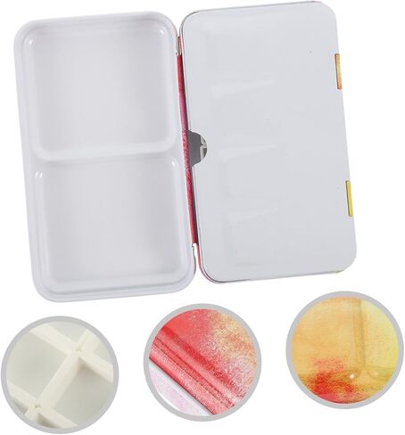 1Set Watercolor Mixing Box Empty Watercolor Palette with Compartments Durable for Acrylics Oil Painting for Artists Travel Use in Saudi Arabia