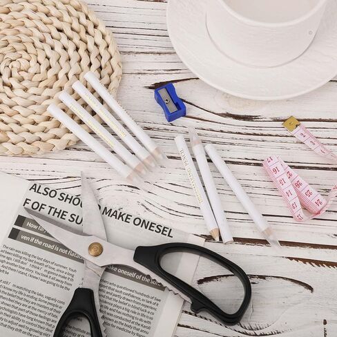 7pcs Sewing Pencil for Fabric, White Water Soluble Fabric Markers for Sewing Tracing Chalk Tailoring Quilting Dressmakers Embroidery DIY Projects in Saudi Arabia