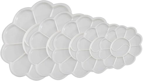 DOITOOL 5Pcs Plum Blossom Shaped Plastic Paint Trays Multi Watercolor for Art Students for DIY Crafts and Professional Painting in Saudi Arabia