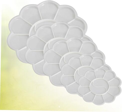 DOITOOL 5Pcs Plum Blossom Shaped Plastic Paint Trays Multi Watercolor for Art Students for DIY Crafts and Professional Painting in Saudi Arabia