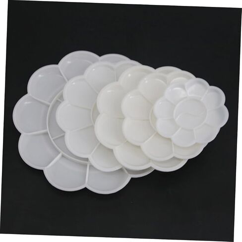 DOITOOL 5Pcs Plum Blossom Shaped Plastic Paint Trays Multi Watercolor for Art Students for DIY Crafts and Professional Painting in Saudi Arabia