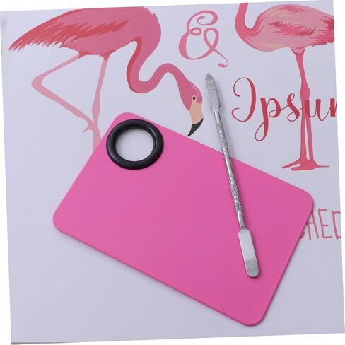 Stainless Steel Makeup Mixing Palette Professional Nail Art Tray for Beauty Enthusiasts 1 Set Versatile Color Mixing Functionality in Saudi Arabia