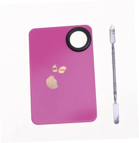 Stainless Steel Makeup Mixing Palette Professional Nail Art Tray for Beauty Enthusiasts 1 Set Versatile Color Mixing Functionality in Saudi Arabia