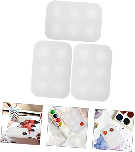 Nuobesty 3pcs السيليكون لوحة ألوان مائية علبة مرنة للخلط لمزج إمدادات فنية متينة ومحمولة للطلاء الحرفي DIY وخلط الصباغ المائي in Saudi Arabia