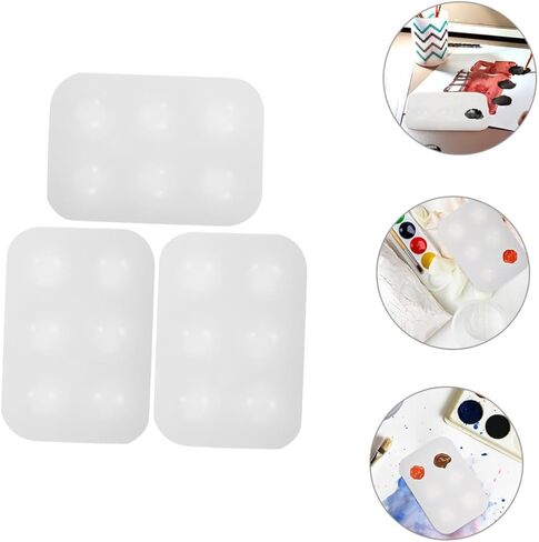 Nuobesty 3pcs السيليكون لوحة ألوان مائية علبة مرنة للخلط لمزج إمدادات فنية متينة ومحمولة للطلاء الحرفي DIY وخلط الصباغ المائي in Saudi Arabia