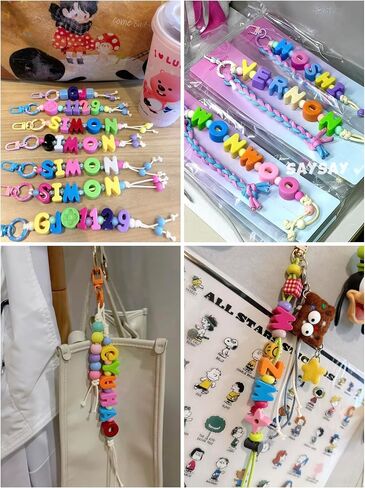 26 حبات كبيرة الحجم 6 مم ، حبات 20 مم من A إلى Z ، من أجل المجوهرات DIY صنع مجموعة مفاتيح سوار الصداقة والمعلمين لتعلم الرسائل (26 من A إلى Z Random Color) in Saudi Arabia