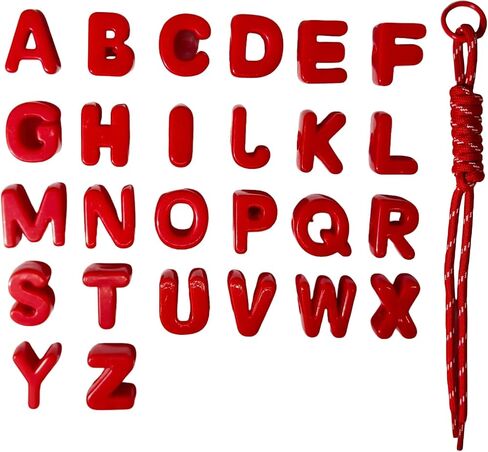 26 حبات كبيرة الحجم 6 مم ، حبات 20 مم من A إلى Z ، من أجل المجوهرات DIY صنع مجموعة مفاتيح سوار الصداقة والمعلمين لتعلم الرسائل (26 من A إلى Z Random Color) in Kuwait