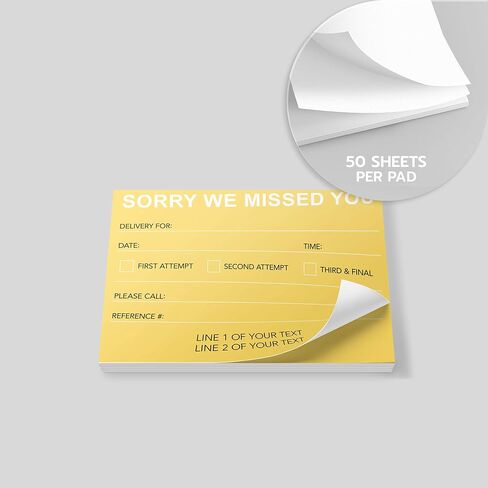 Missed Connections - Post-it Notes - 6 Pads of 50 Sheets - Printed in The USA in Saudi Arabia