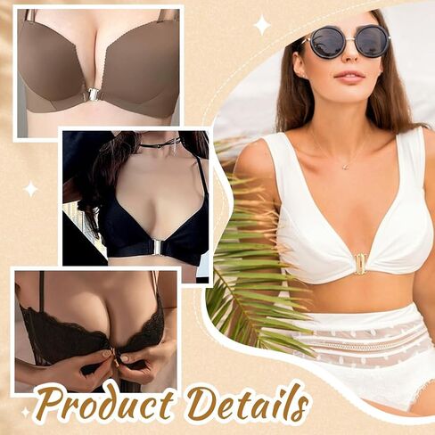 PH PandaHall 12pcs 1.2 inch Front Closing Bikini Clasps Bathing Suit Clasp Bra Hooks Front Closure Bikini Buckles for Swinsuit Garment Bra Hooks Replacement, Silver/Golden/Black in Saudi Arabia