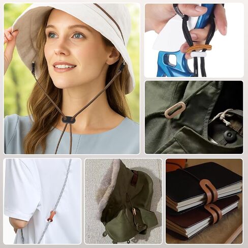 PH PandaHall 30pcs Oval Leather Slider Buckle Two Hole Cord Locks, 3 Colors Leather Toggle Stoppers Drawstring End Stoppers for Casual Jacket Hoodie Garments Pants Coats Backpack, 33~34mm in Saudi Arabia