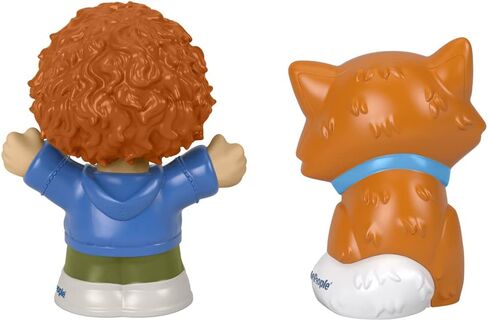 F-Price Toy Figure Pack ~ Story Starter Figure Set - HBW72 ~ Curly Red Hair Kid and Orange Cat Figures, Blue, Orange, Green in Saudi Arabia