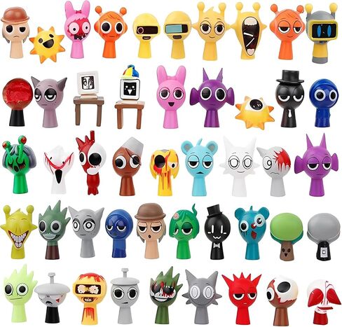 sprunki Toys Action Figures Mystery Box, Office Room Figurine Decor for Adults, (48-Pack) in Saudi Arabia