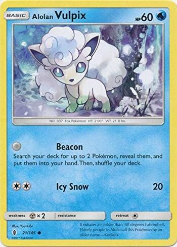 Pokemon - Alolan Vulpix - 21/145 - شائع in Saudi Arabia