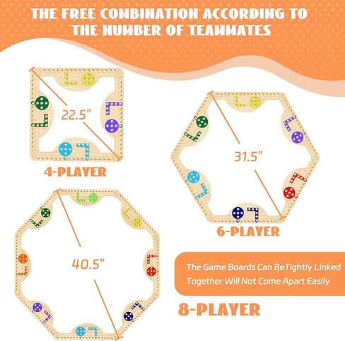 Solid Wood Marbles and Jokers Board Game: Enterasile Family Entertainment لـ 2-8 لاعبين ، ويضم لوحات ألعاب متشابكة وألوان متعددة ورخام وطوابق بطاقات مثالية للحفلات وليالي اللعبة in Saudi Arabia