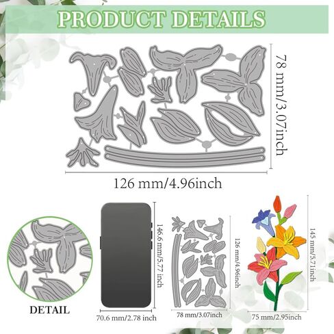Mayjoydiy Ocean Anchor Metal Dies Dies Flower Helm Metal Die Cuts Mets Tropical Actoring Deies Vies Cut Stencil in Kuwait