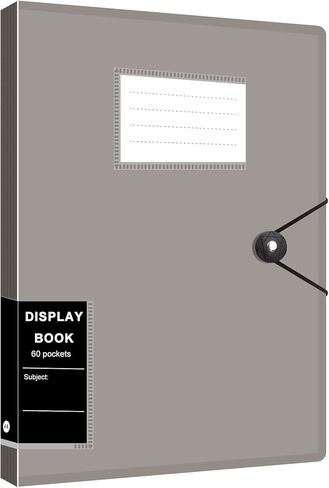 60 Pocket Portfolio Binder with Plastic Sleeves, 8.5 x 11 Art Portfolio Folder with Clear Sheet Protectors, Presentation Book Display 120 Pages for Artwork Document Organizer in Saudi Arabia