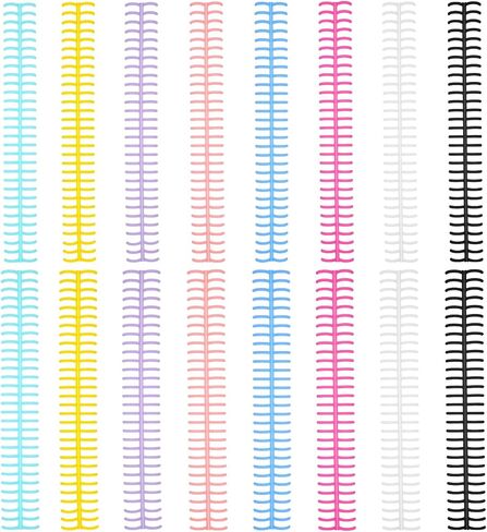 16 PCS Comb Binding Spines, Plastic Binding Combs 30 Rings Click Binding Spines Colorful Spiral Binding Coils for Teacher Business Document File Notebook Easy Open Close Adding Pages in Saudi Arabia