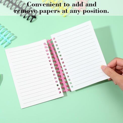 16 PCS Comb Binding Spines, Plastic Binding Combs 30 Rings Click Binding Spines Colorful Spiral Binding Coils for Teacher Business Document File Notebook Easy Open Close Adding Pages in Saudi Arabia
