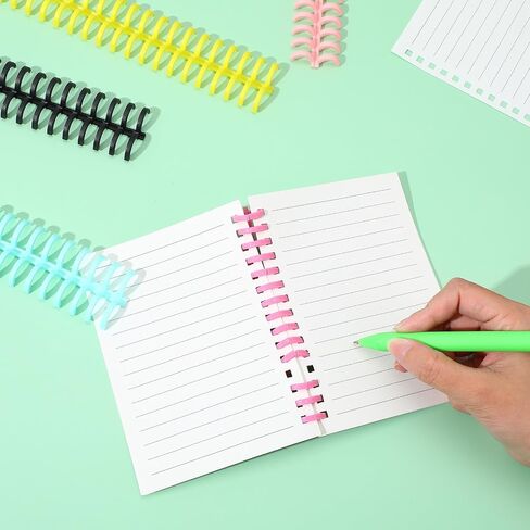 16 PCS Comb Binding Spines, Plastic Binding Combs 30 Rings Click Binding Spines Colorful Spiral Binding Coils for Teacher Business Document File Notebook Easy Open Close Adding Pages in Saudi Arabia