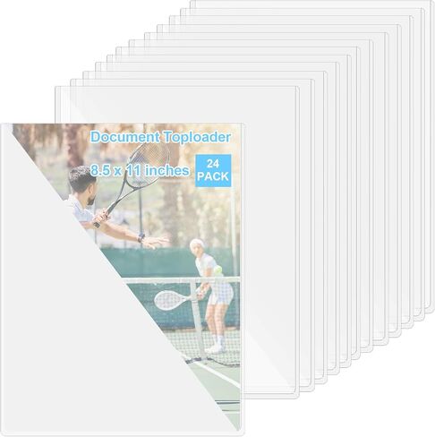 24 Pack Hard Plastic Sheet Protectors, 8.5 x 11 Inch Poster Protector & Document Protectors, Magazine Protector Sleeves for Photos, Prints, Menus, Document Sleeves 8.5 x 11 in Kuwait