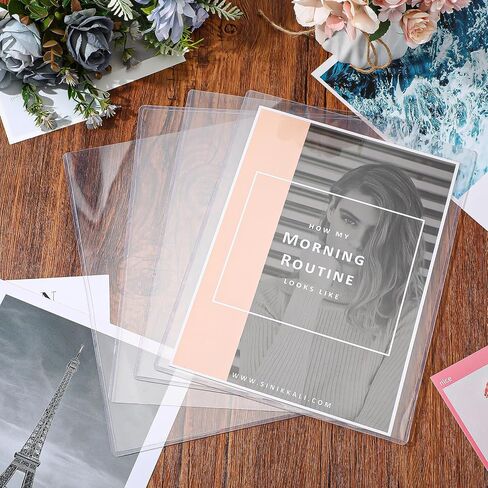 24 Pack Hard Plastic Sheet Protectors, 8.5 x 11 Inch Poster Protector & Document Protectors, Magazine Protector Sleeves for Photos, Prints, Menus, Document Sleeves 8.5 x 11 in Kuwait